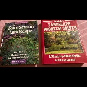 Lot of 2 LANDSCAPE Hardcover Books Rodale Garden by Susan Roth & Jeff/Liz Ball